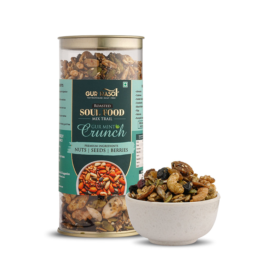 Dry Fruit Mix β Gur Mint Flavour -Mild | Roasted 225gm